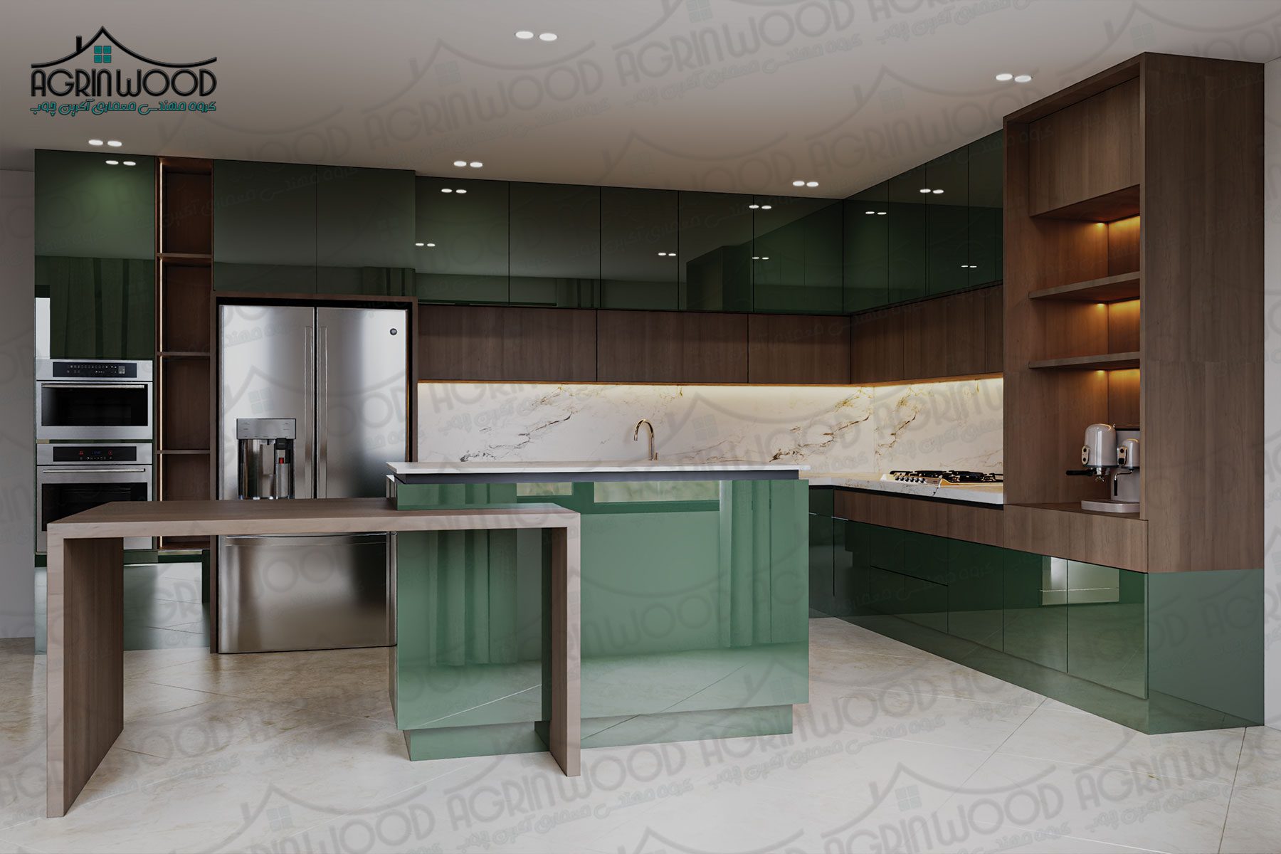 مدل مدرن کابینت ترکیبی