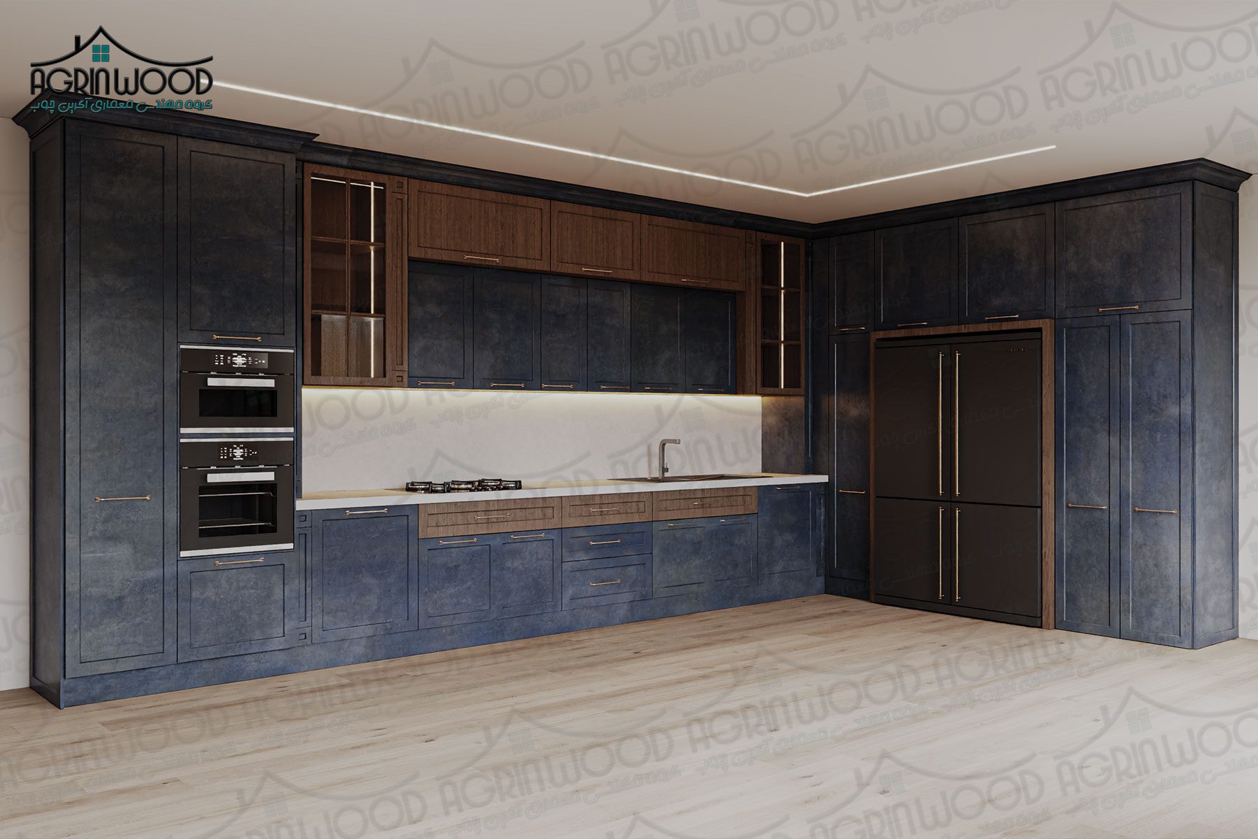 کابینت چوبی با پتینه کاری