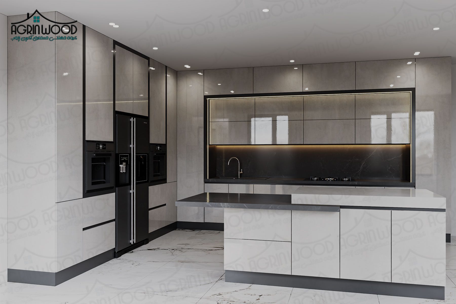 مدل مدرن کابینت های گلاس