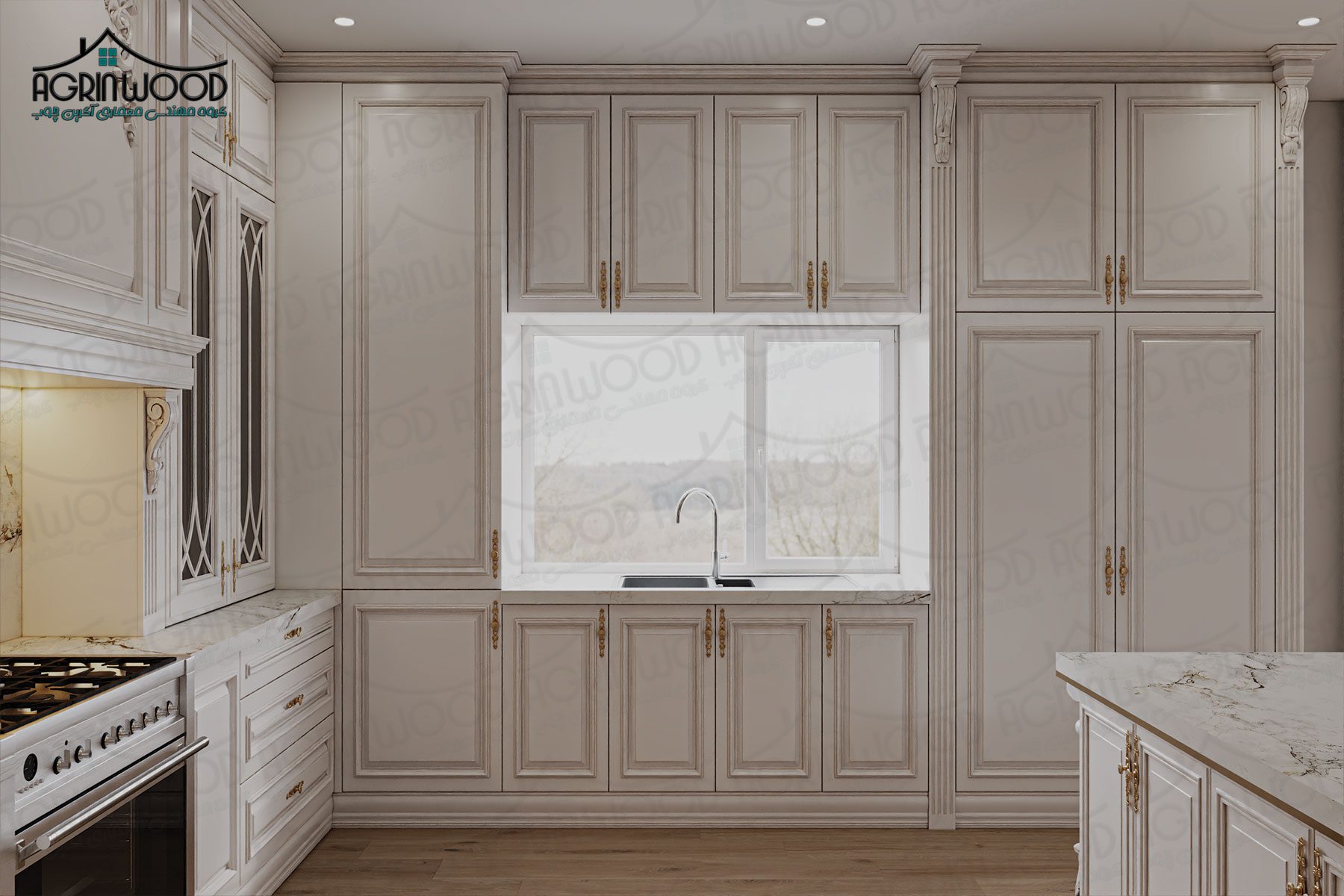 کابینت طرحدار کلاسیک