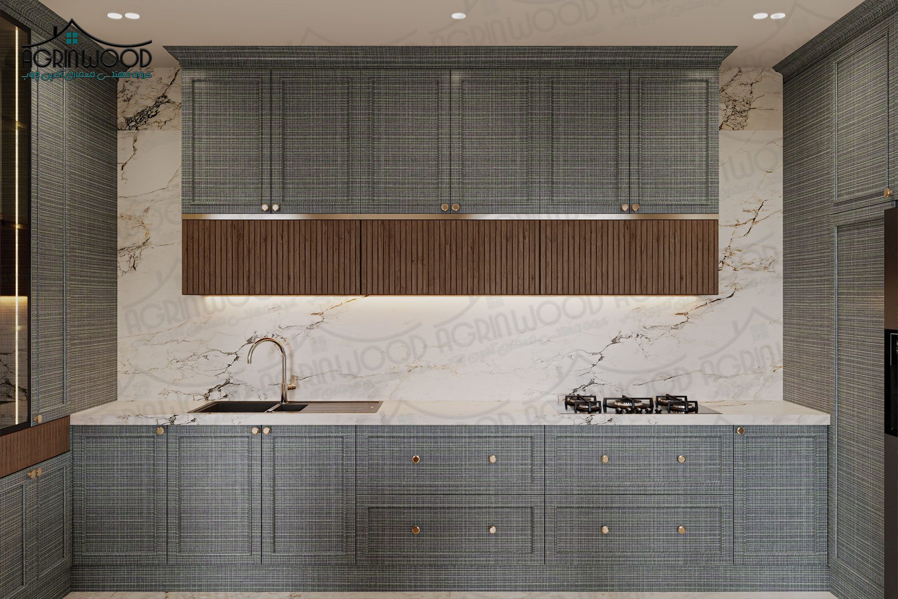 ترکیب کابینت چوبی با نئوکلاسیک