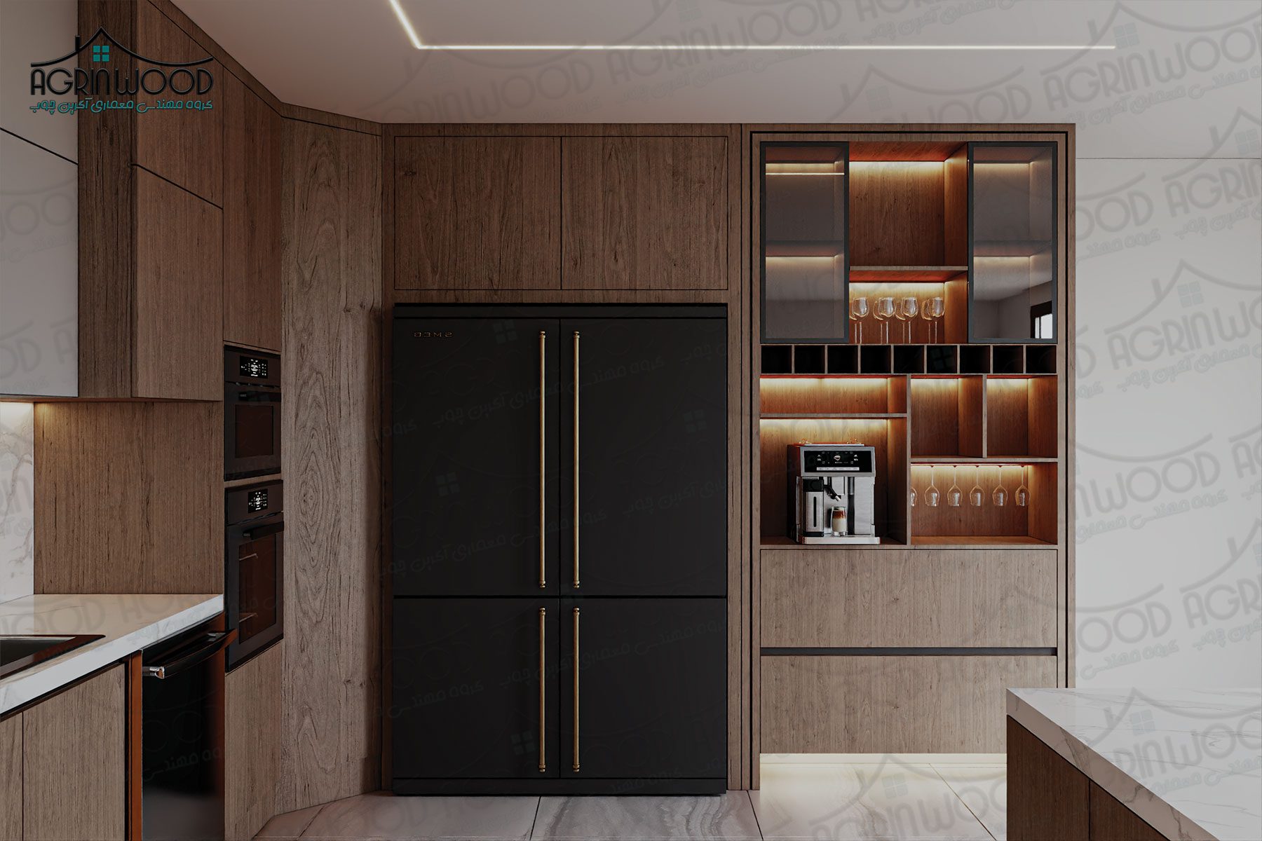 مدل کابینت طرحدار چوبی مدل کابینت طرحدار چوبی