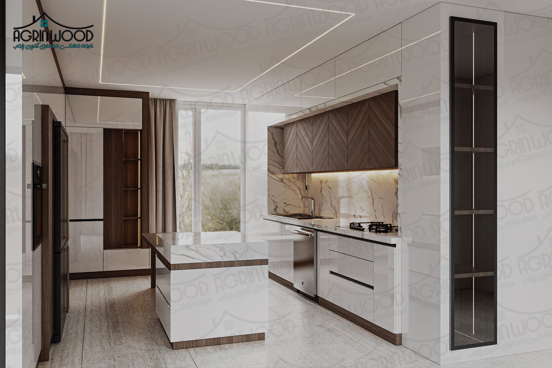 کابینت نوین چوبی