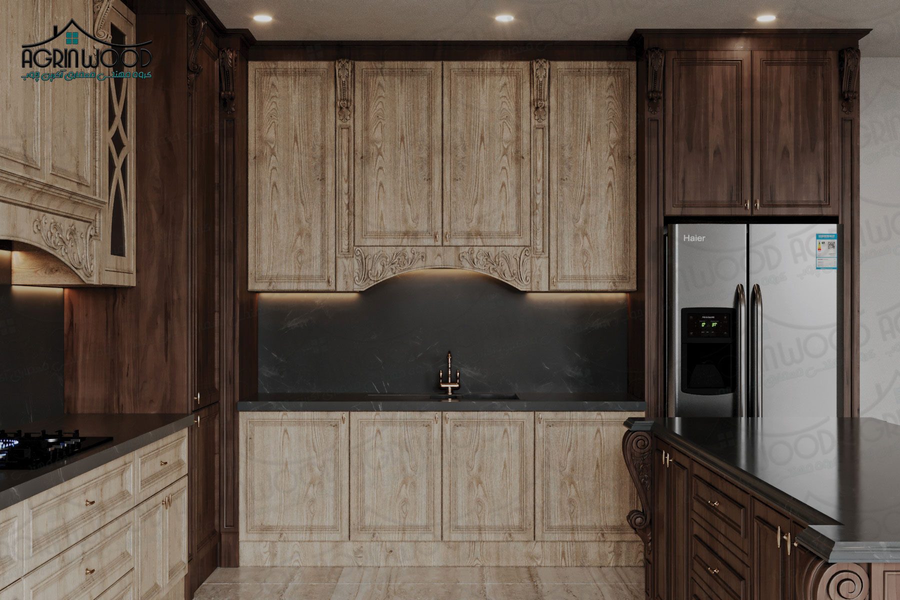 کابینت کرم قهوه ای ممبران