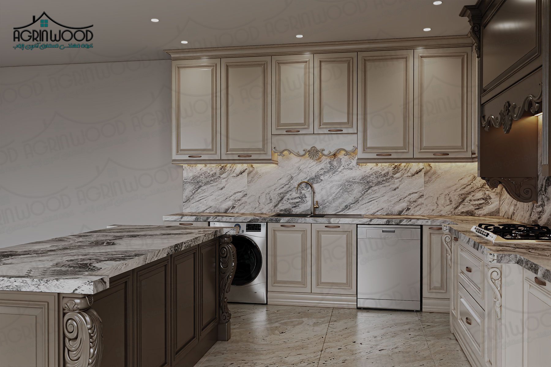 مدل جدید کابینت کرم ممبران