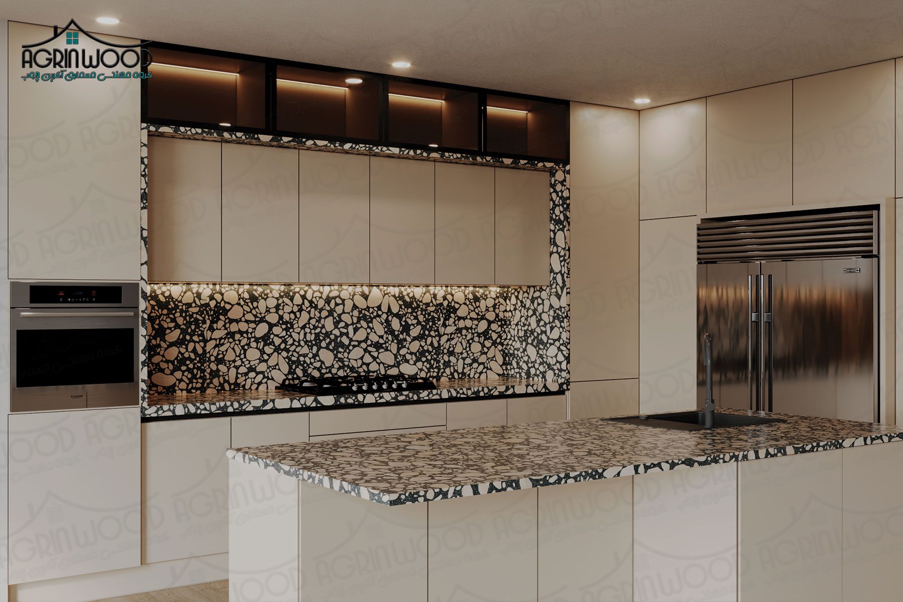 انواع کابینت کرم ام دی اف