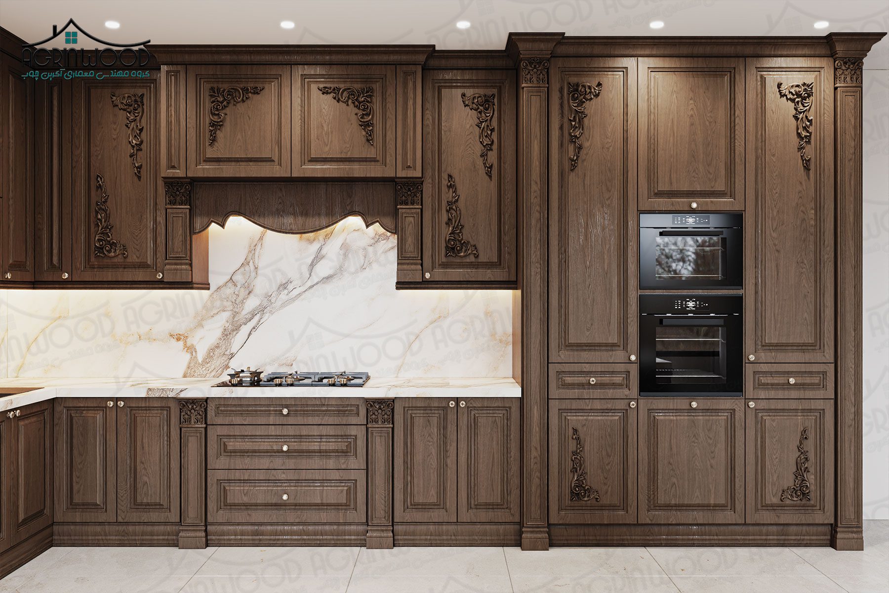 رنگ کابینت ممبران سفید قهوه ای رنگ کابینت ممبران سفید قهوه ای