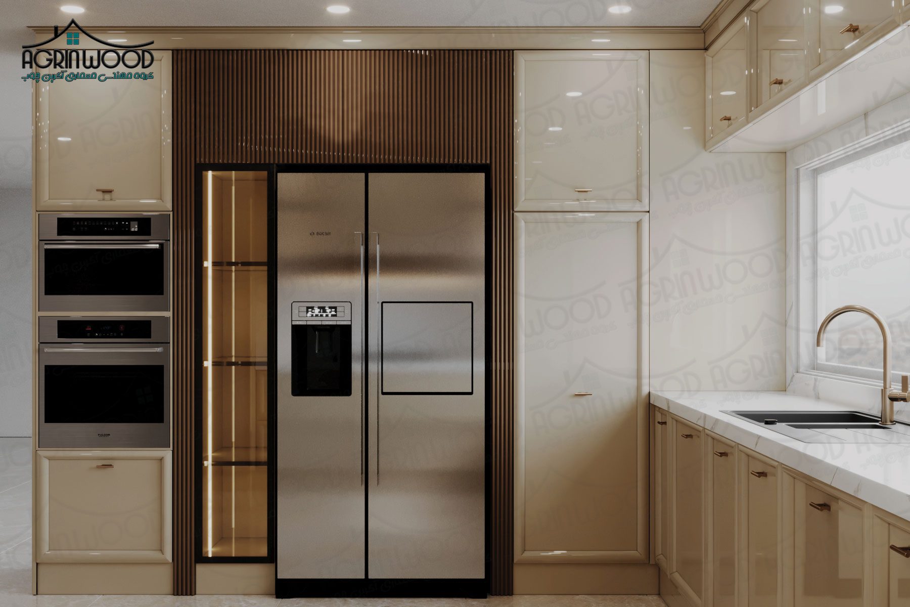 بهترین کابینت کرم نئوکلاسیک