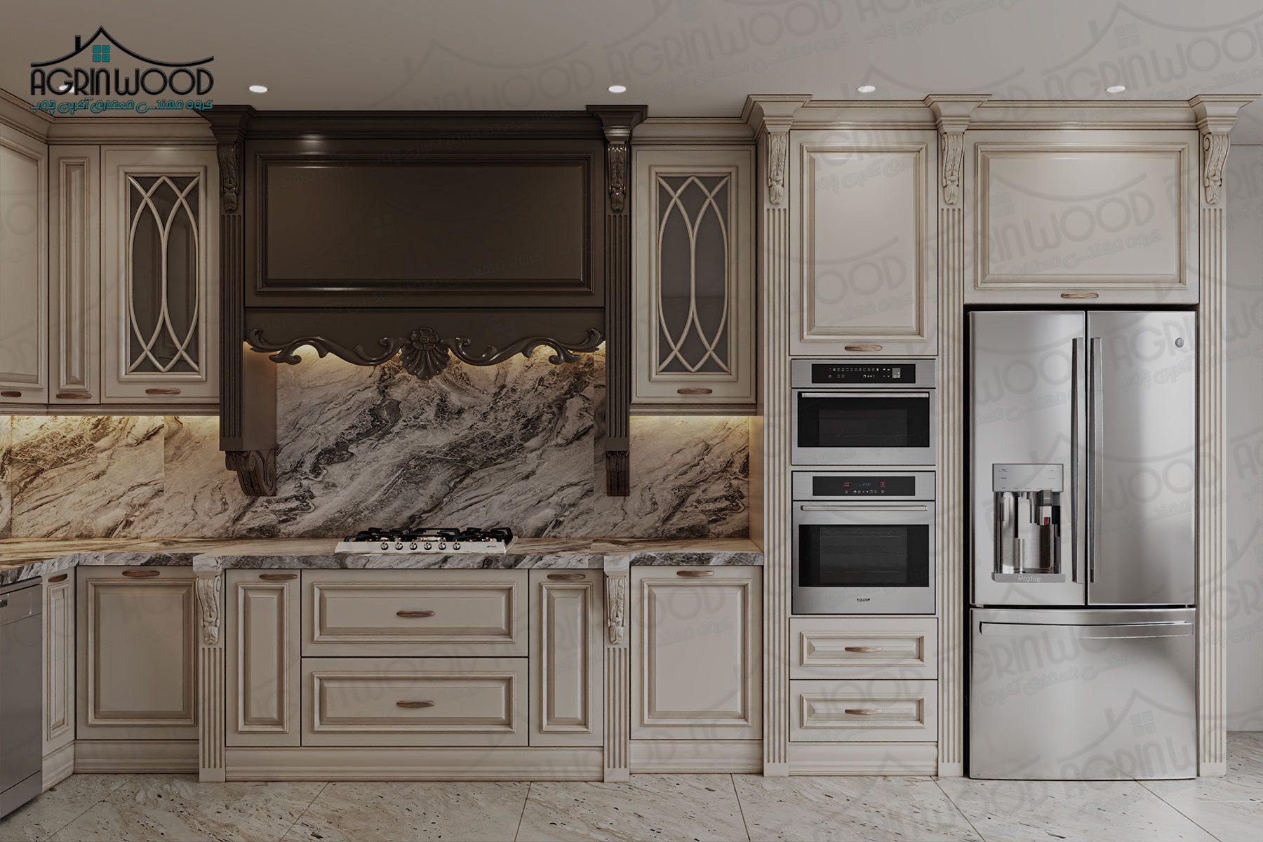 مدل جدید کابینت کرم ممبران