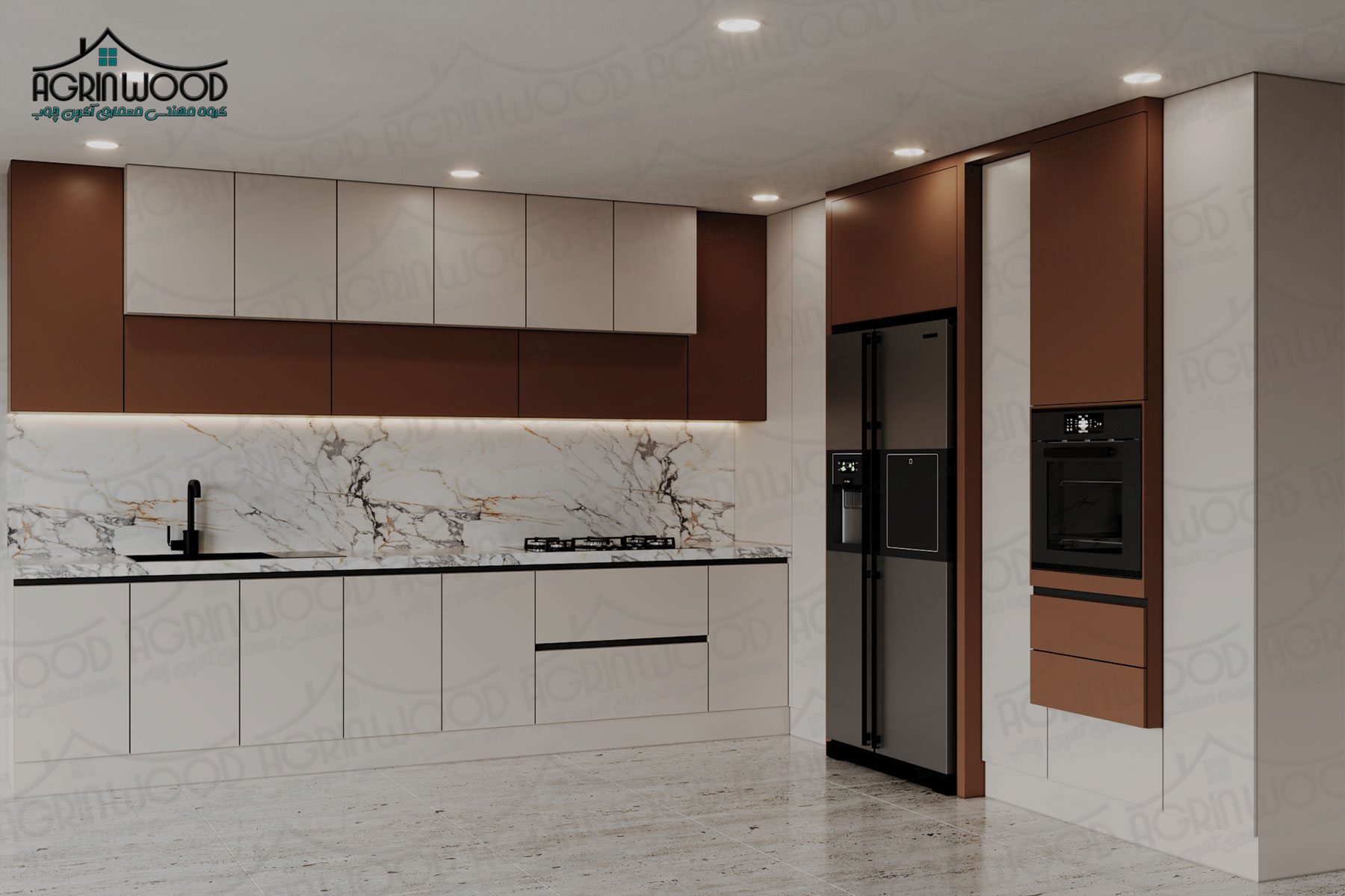 انواع کابینت کرم ام دی اف