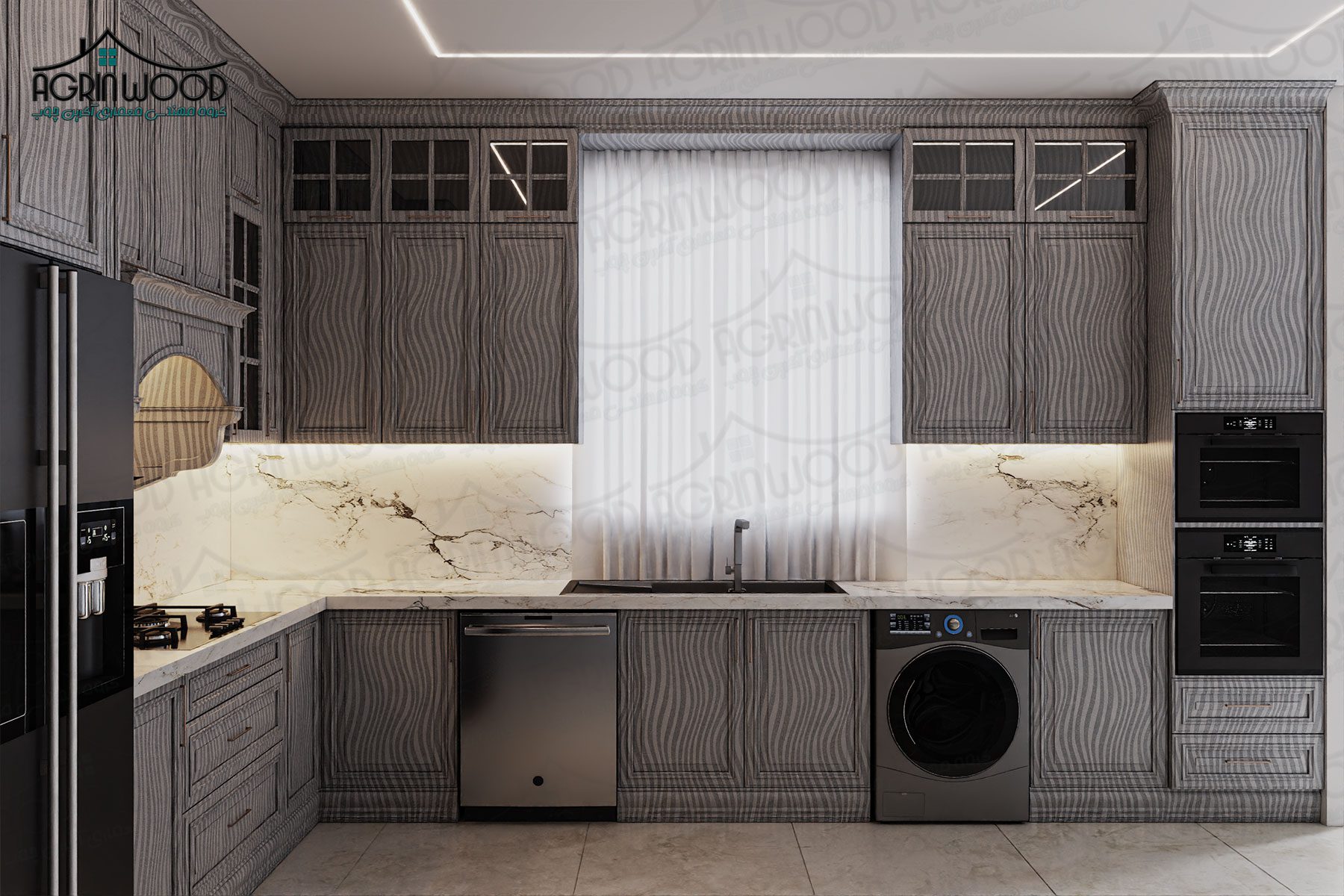 کابینت روکش وکیوم نئوکلاسیک