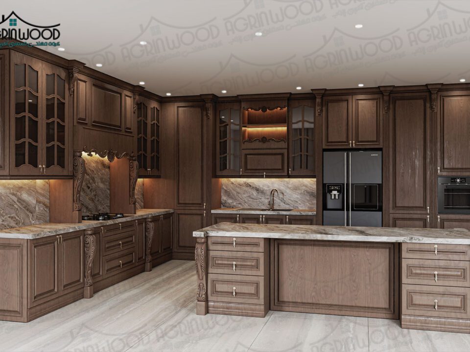 طراحی کابینت روکش چوب 2025