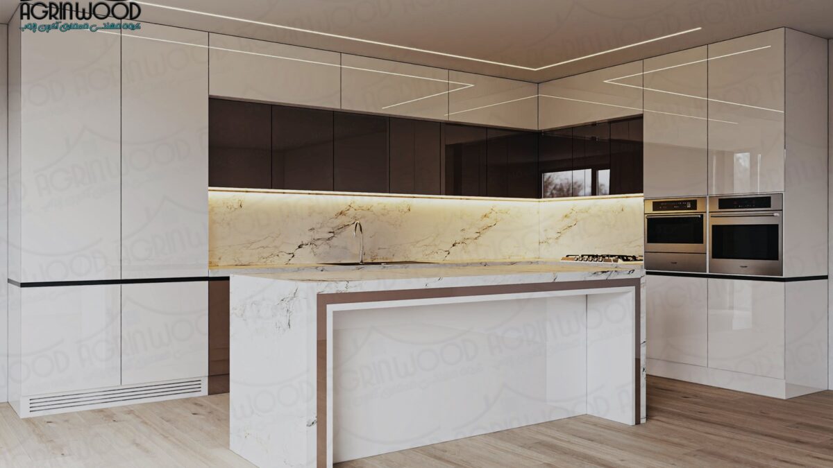 طرح کابینت کرم های گلاس