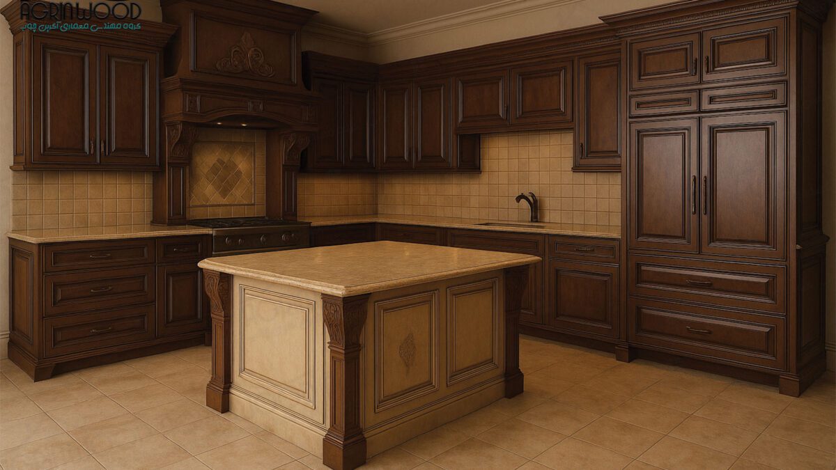 کابینت کرم قهوه ای ممبران