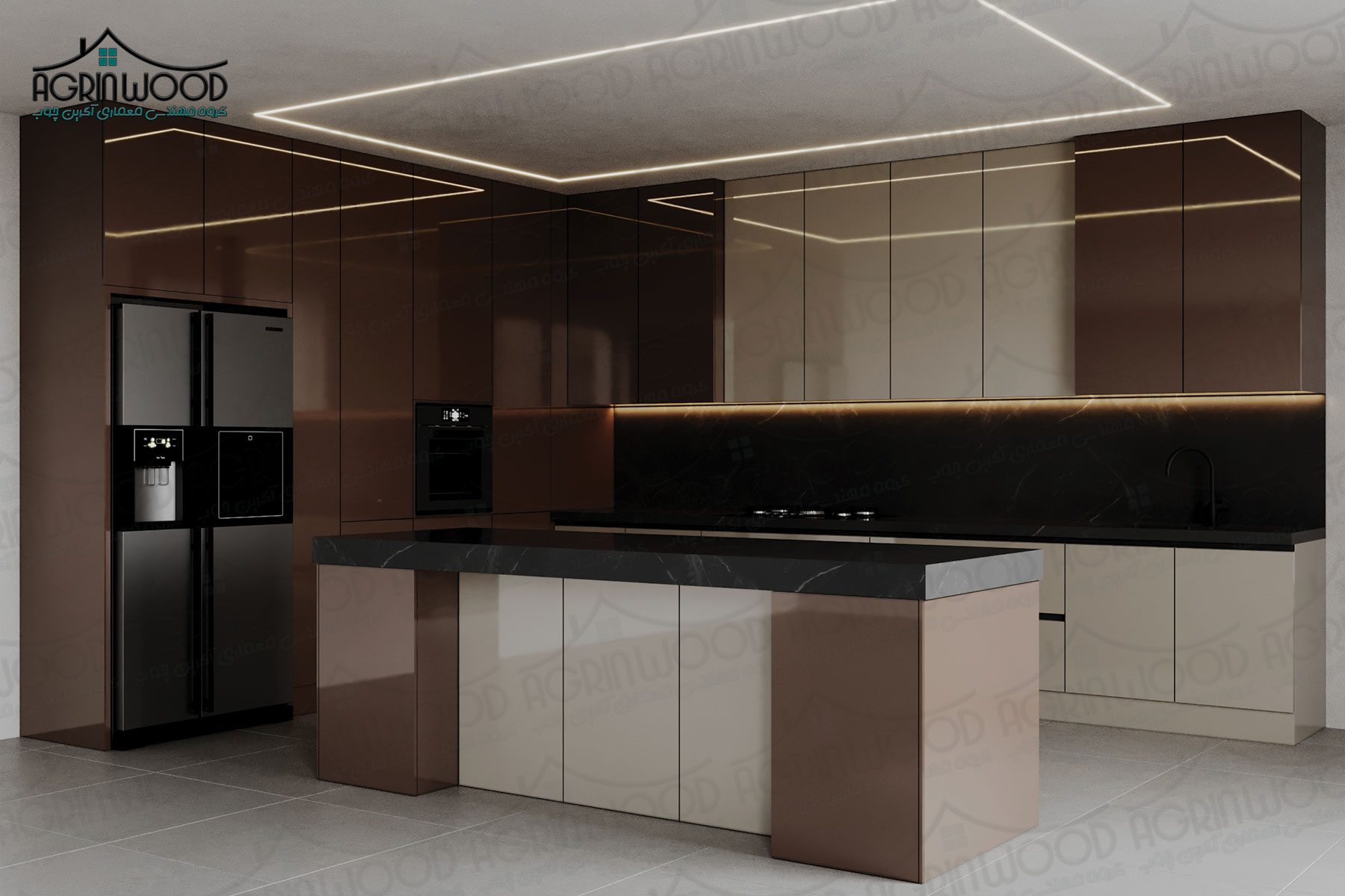 بهترین کابینت کرم مدرن