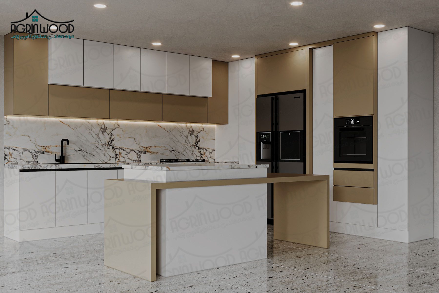 بهترین کابینت کرم ام دی اف