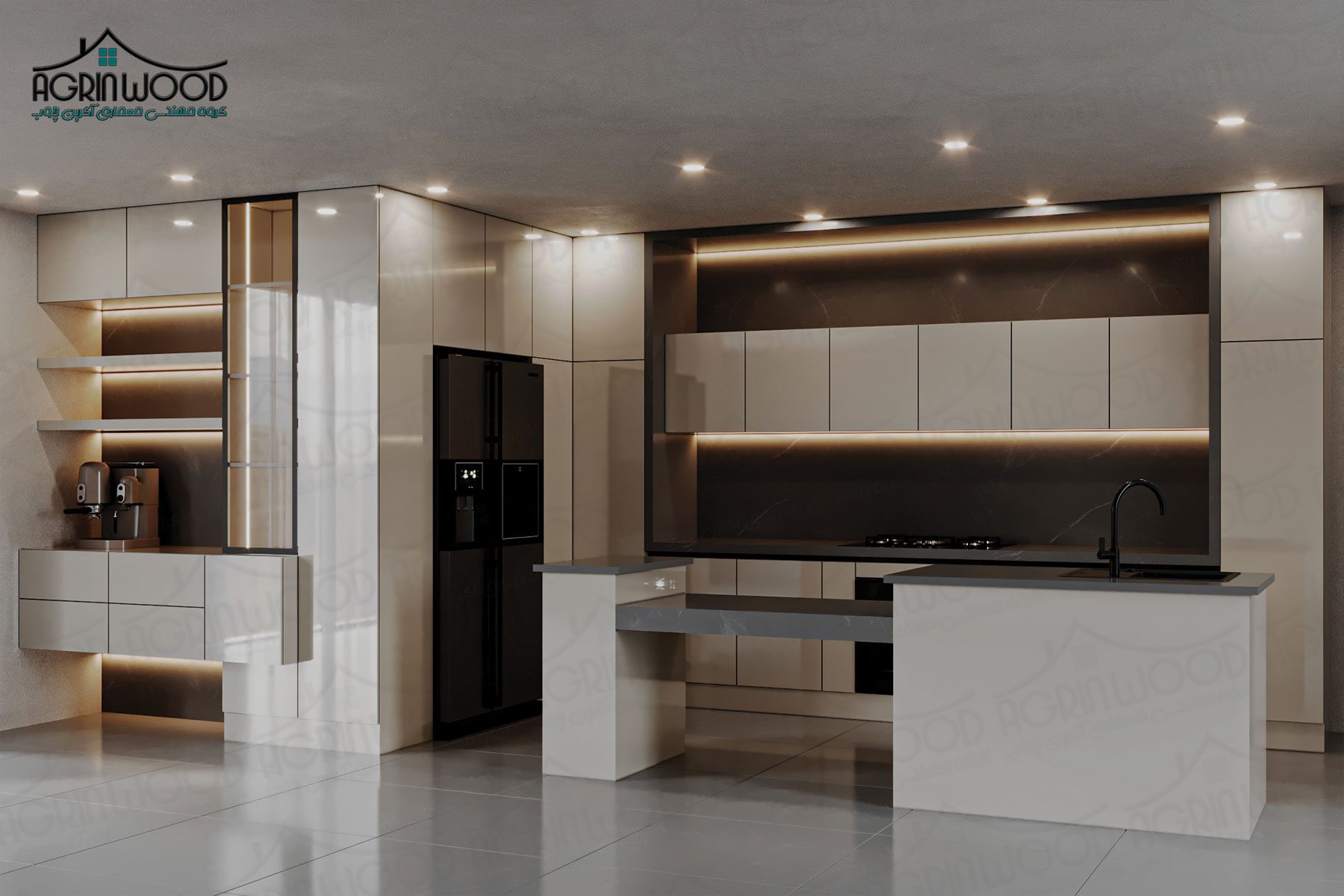 انواع کابینت کرم های گلاس