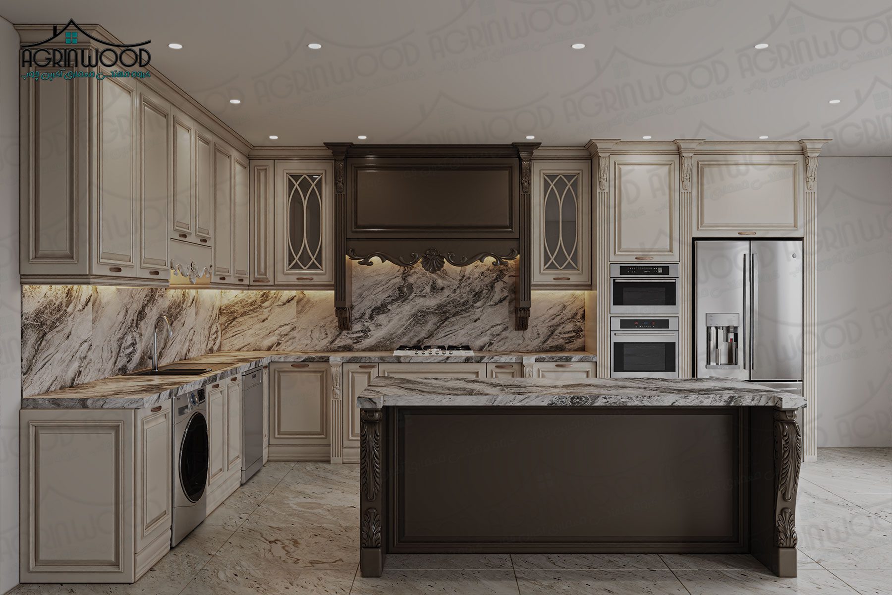 بهترین کابینت کرم کلاسیک