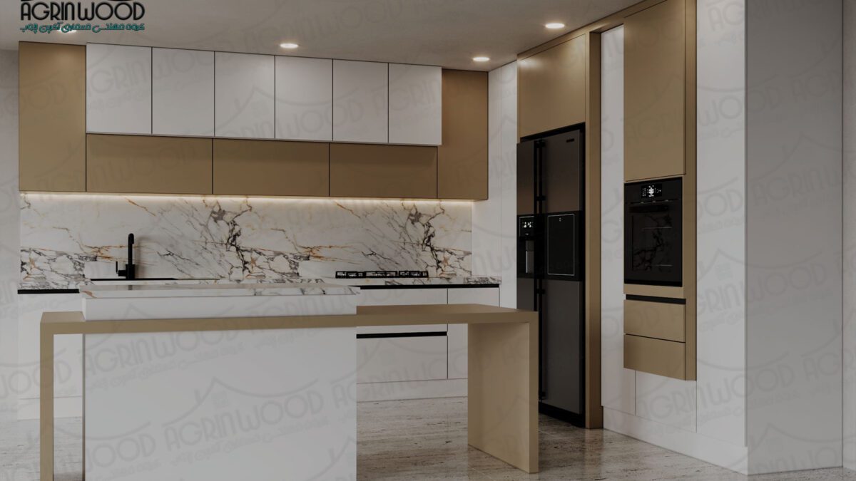 انواع کابینت کرم ام دی اف