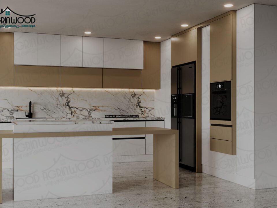 انواع کابینت کرم ام دی اف