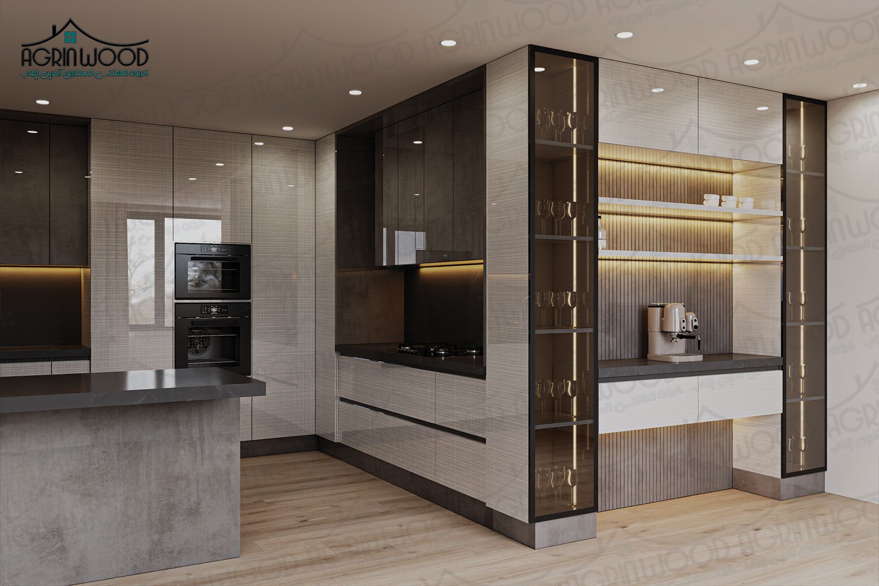 کابینت هایگلاس ایرانی