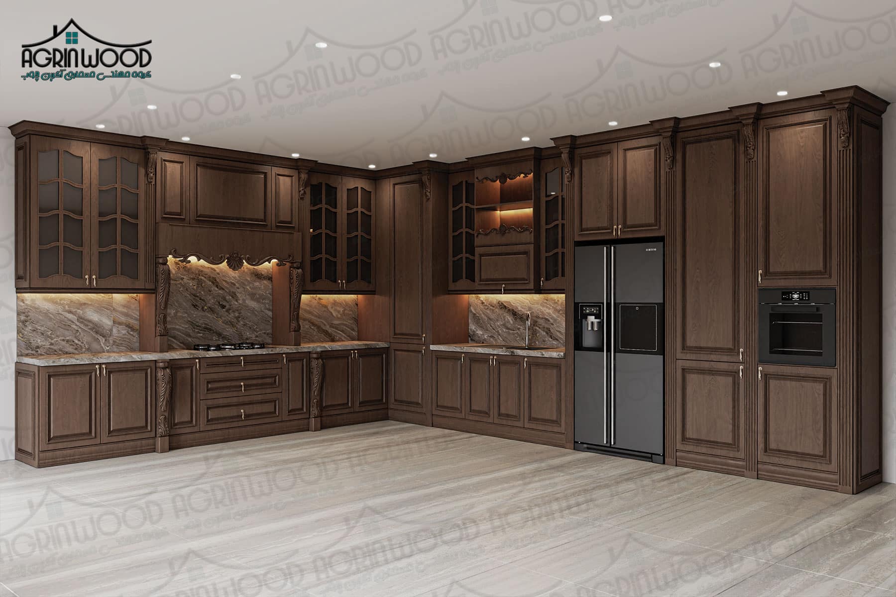 کابینت روکش وکیوم کلاسیک