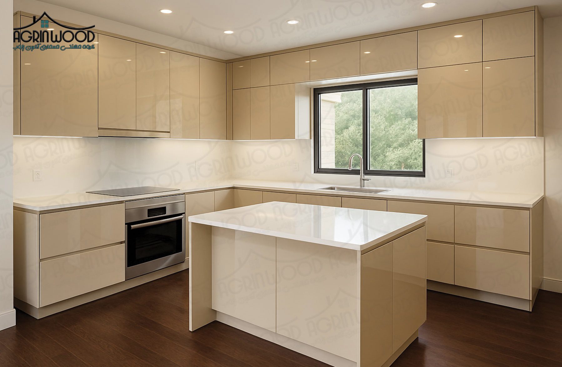 طرح کابینت کرم های گلاس طرح کابینت کرم های گلاس