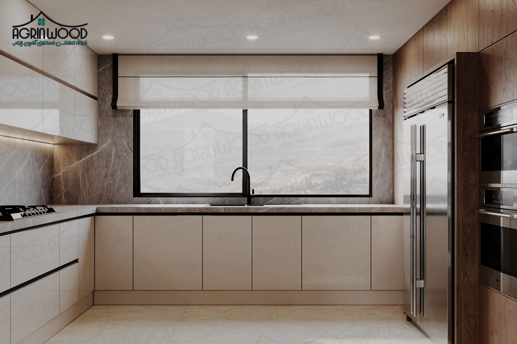 طرح کابینت کرم ام‌ دی‌ اف