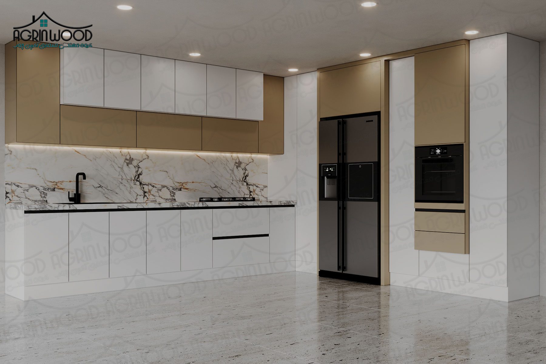 بهترین کابینت کرم مدرن