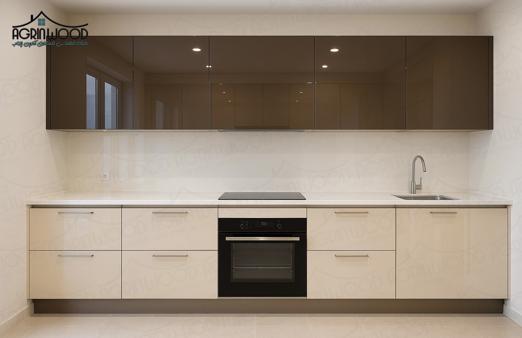 طرح کابینت کرم های گلاس طرح کابینت کرم های گلاس