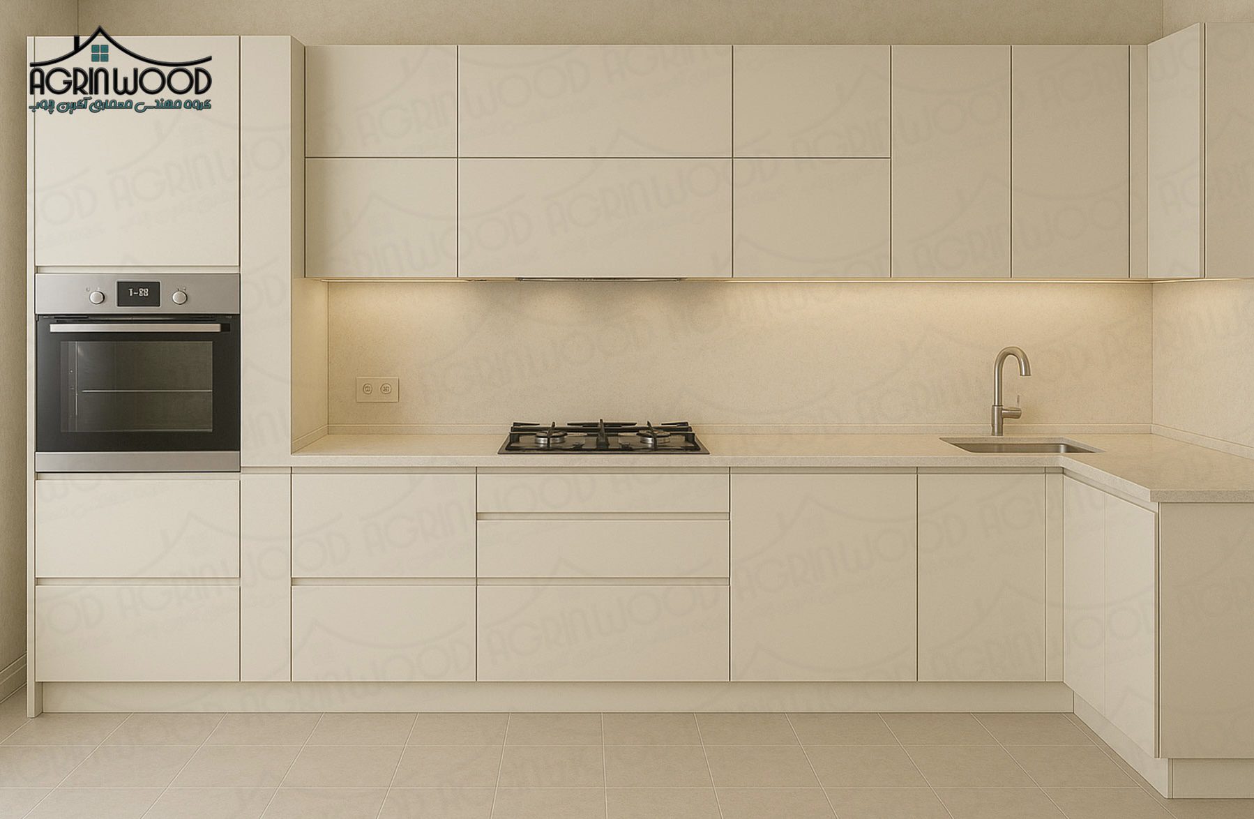 طرح کابینت کرم ام‌ دی‌ اف