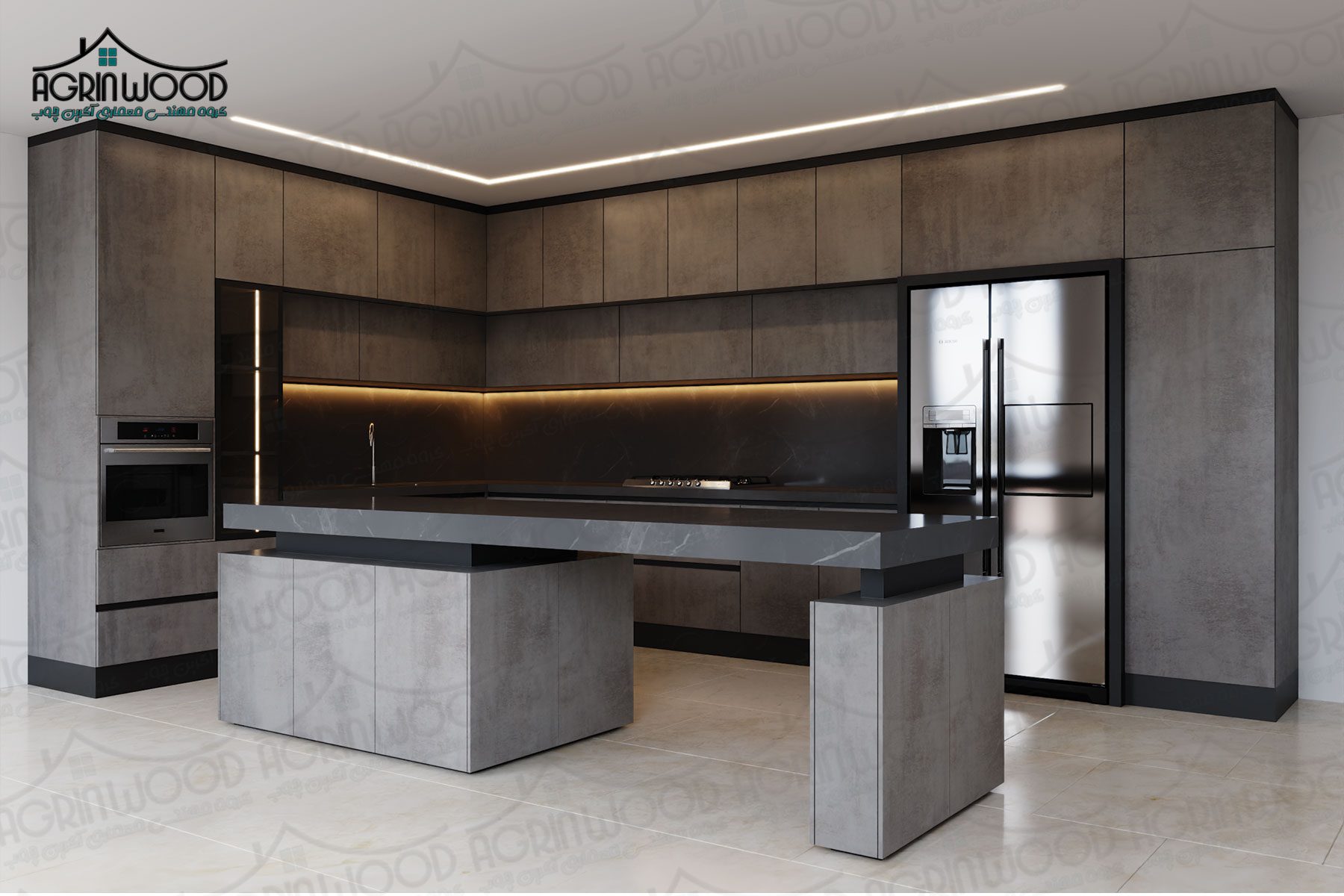 کابینت مدرن ساده و شیک