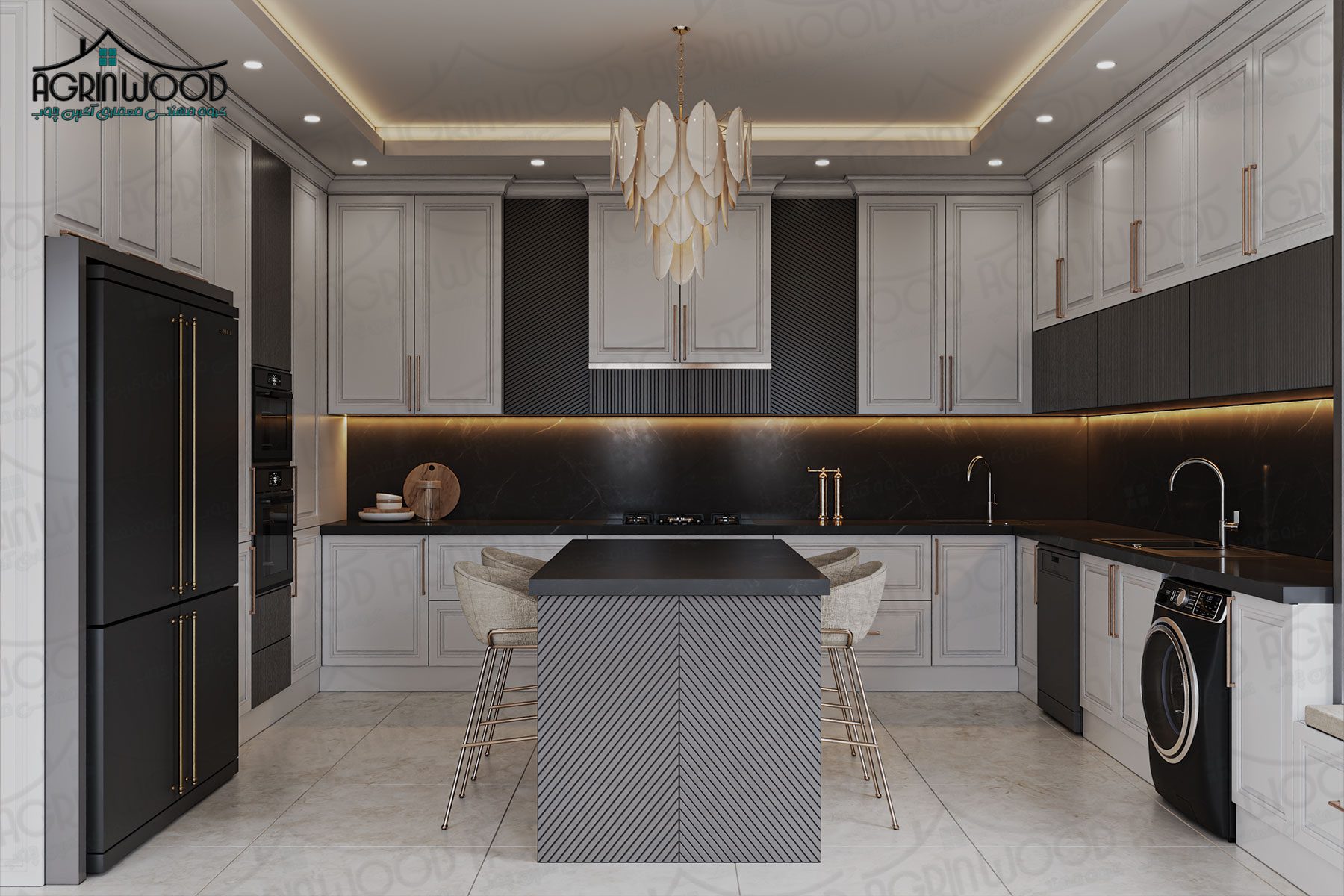 رنگ ایده آل کابینت روکش وکیوم