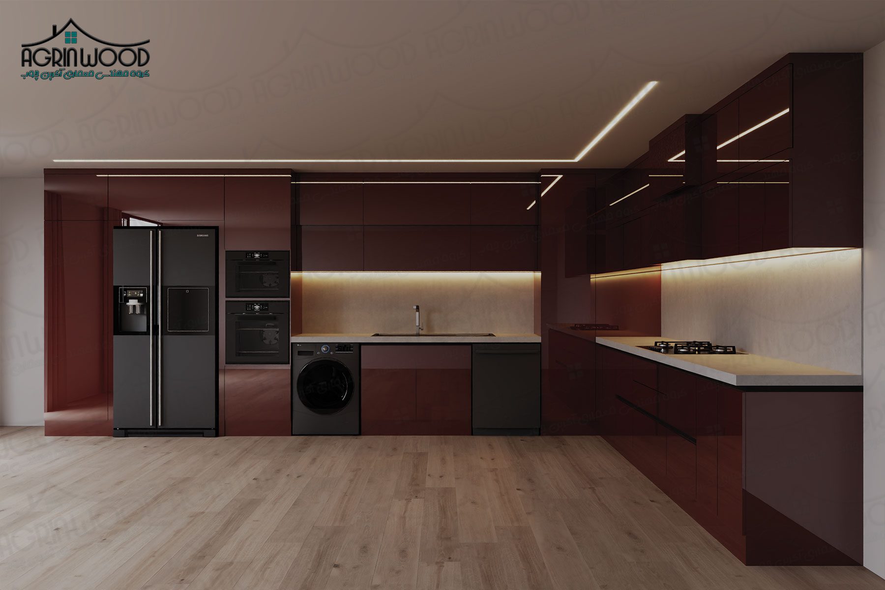 انواع رنگ کابینت های گلاس