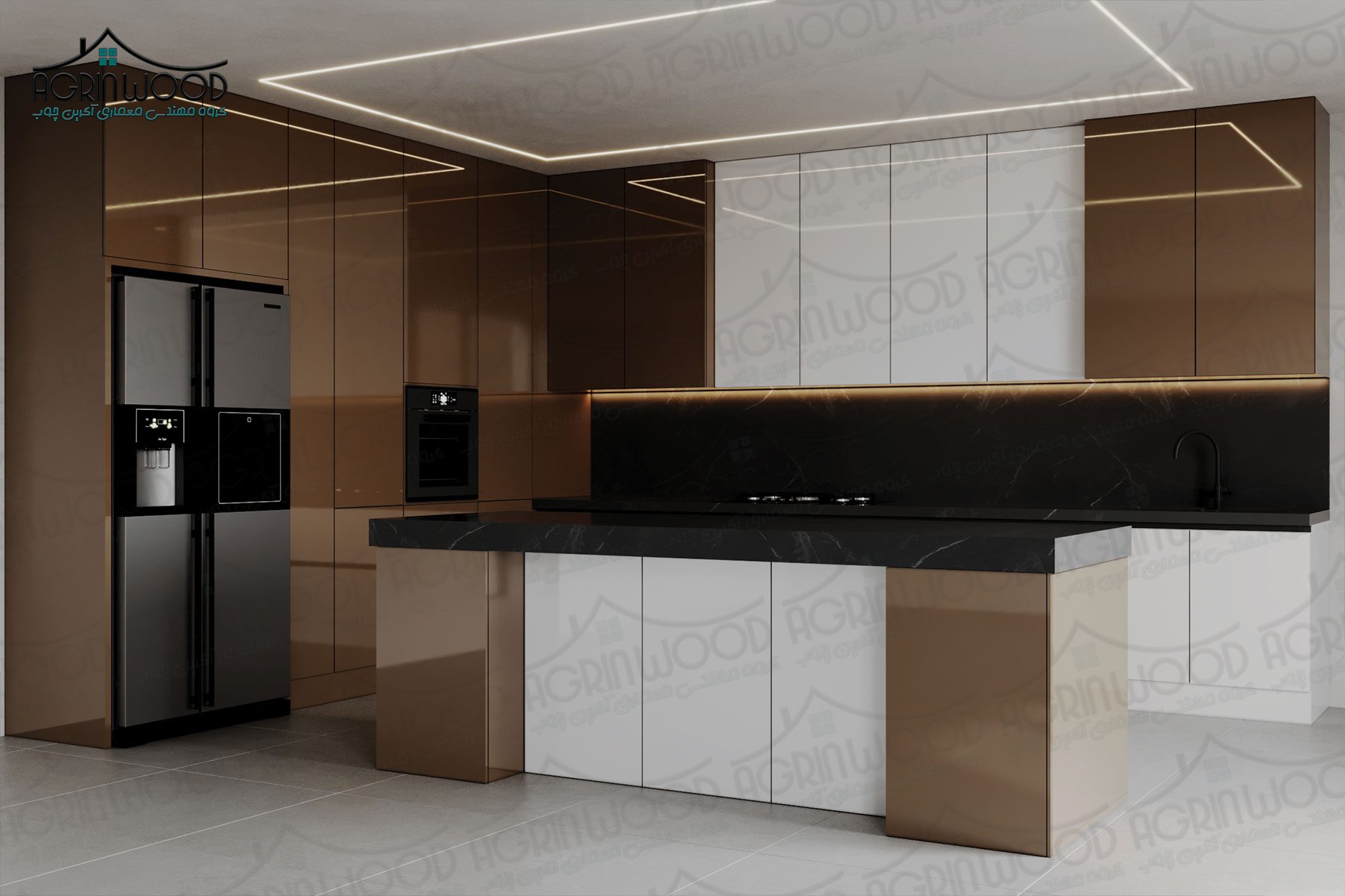 رنگ ایده آل کابینت های گلاس