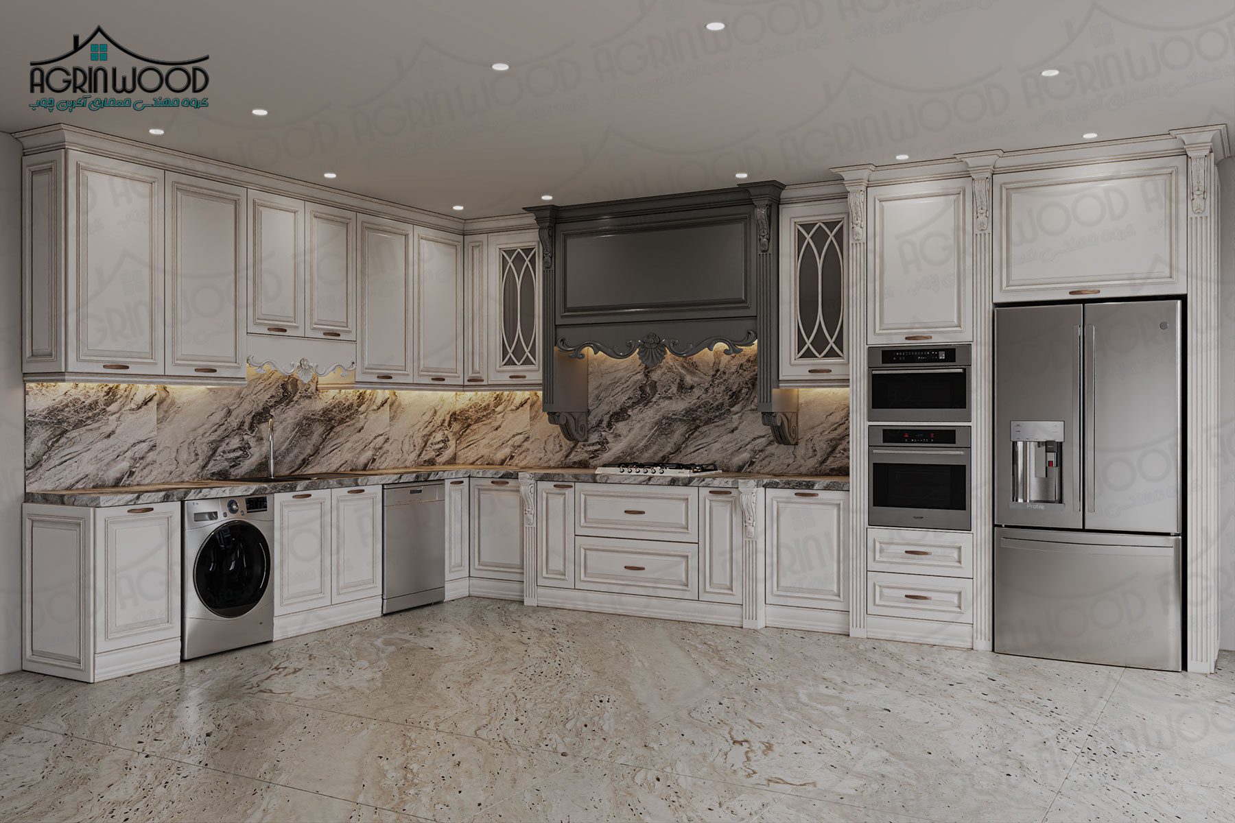 رنگ ایده آل کابینت کلاسیک