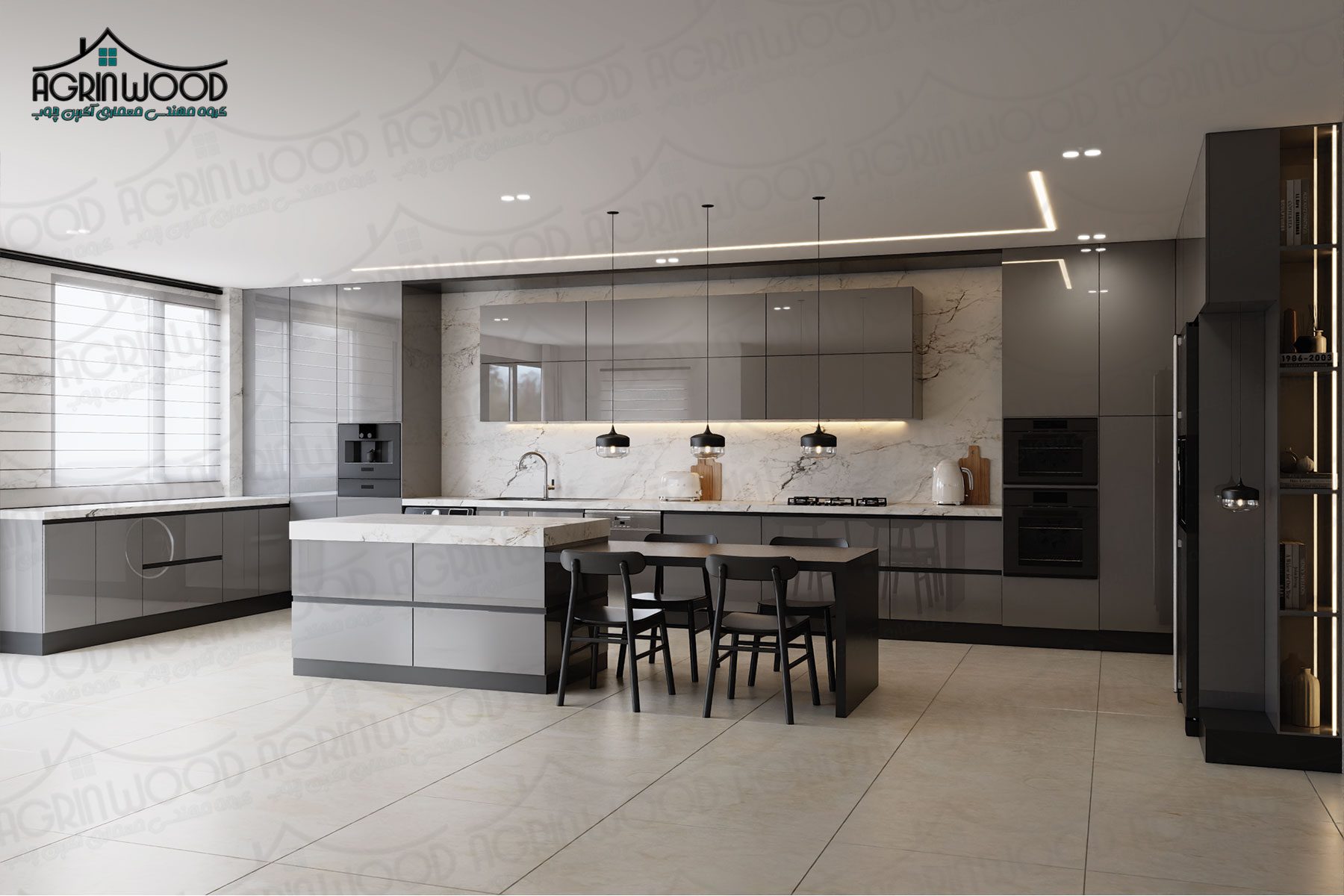 کابینت مدرن ساده و شیک