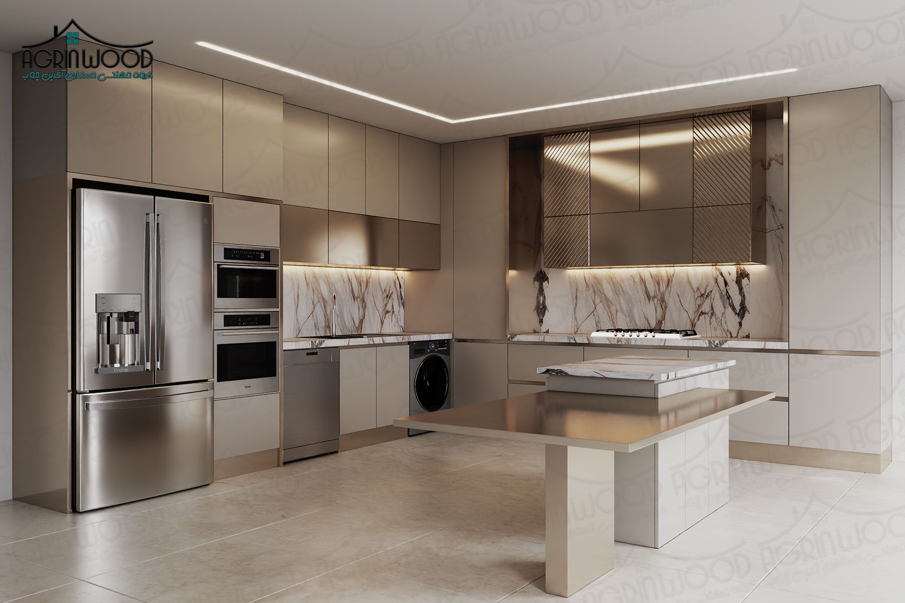 کابینت ام دی اف نسکافه ای