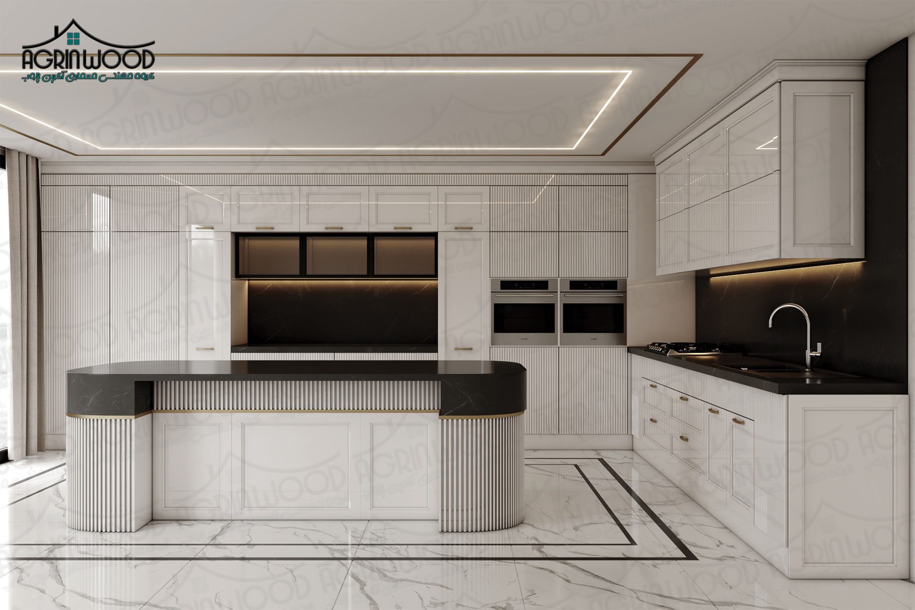 رنگ ایده آل کابینت نئوکلاسیک