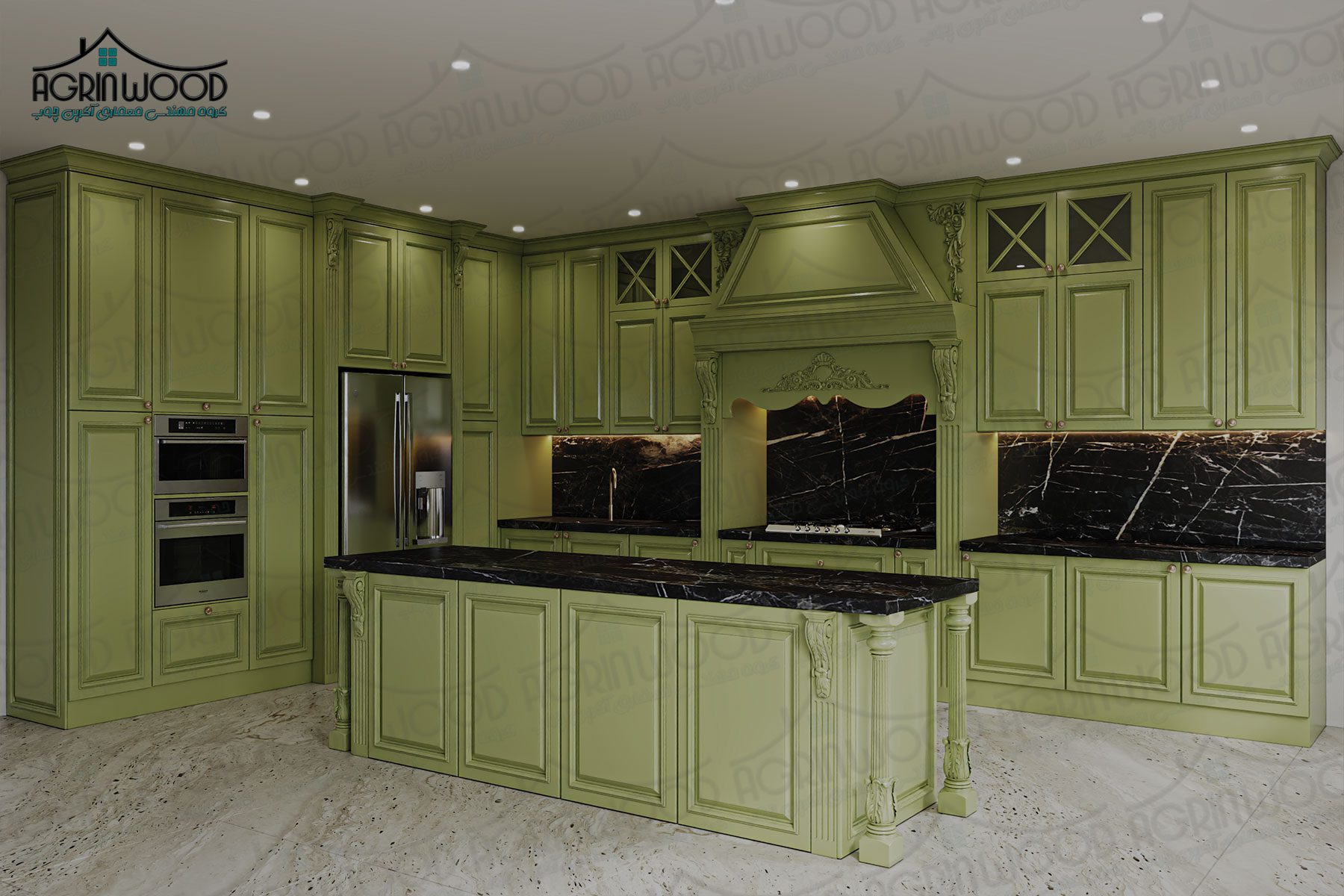 رنگ ایده آل کابینت کلاسیک