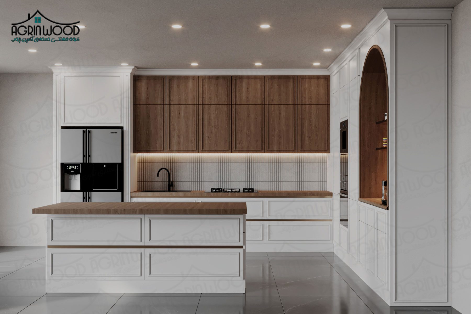 رنگ ایده آل کابینت کف تراش