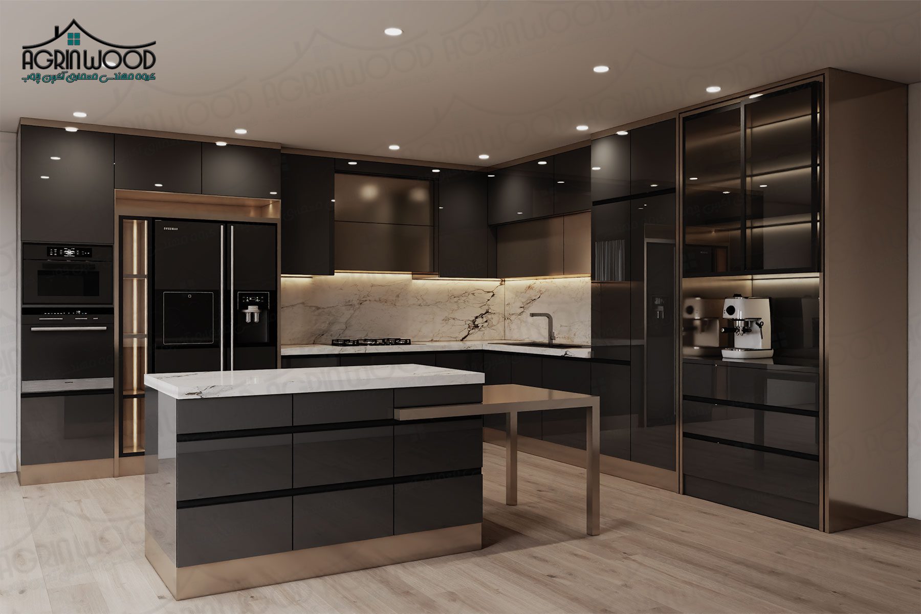 انواع رنگ کابینت های گلاس