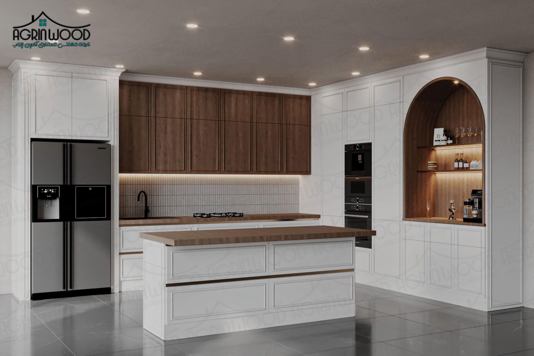 بهترین روکش کابینت کف تراش