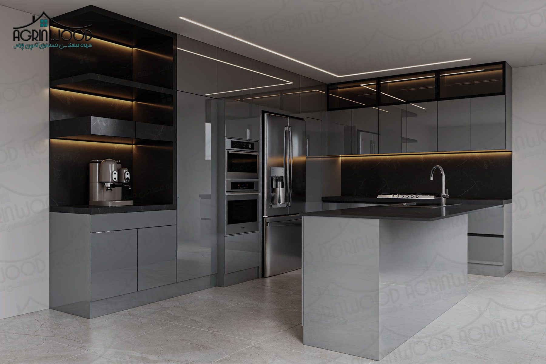 مدل شیک کابینت های گلاس