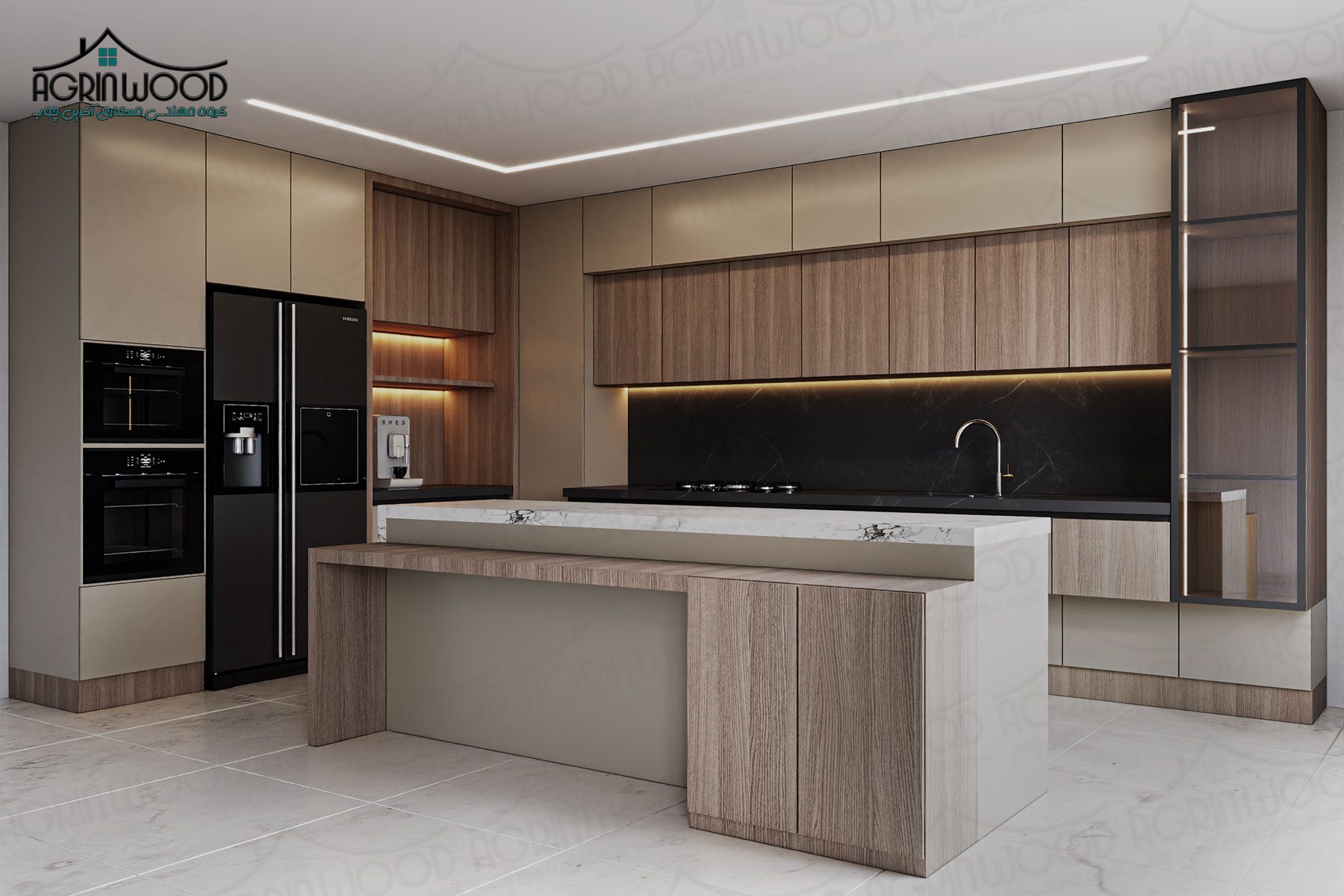 کابینت ام دی اف نسکافه ای