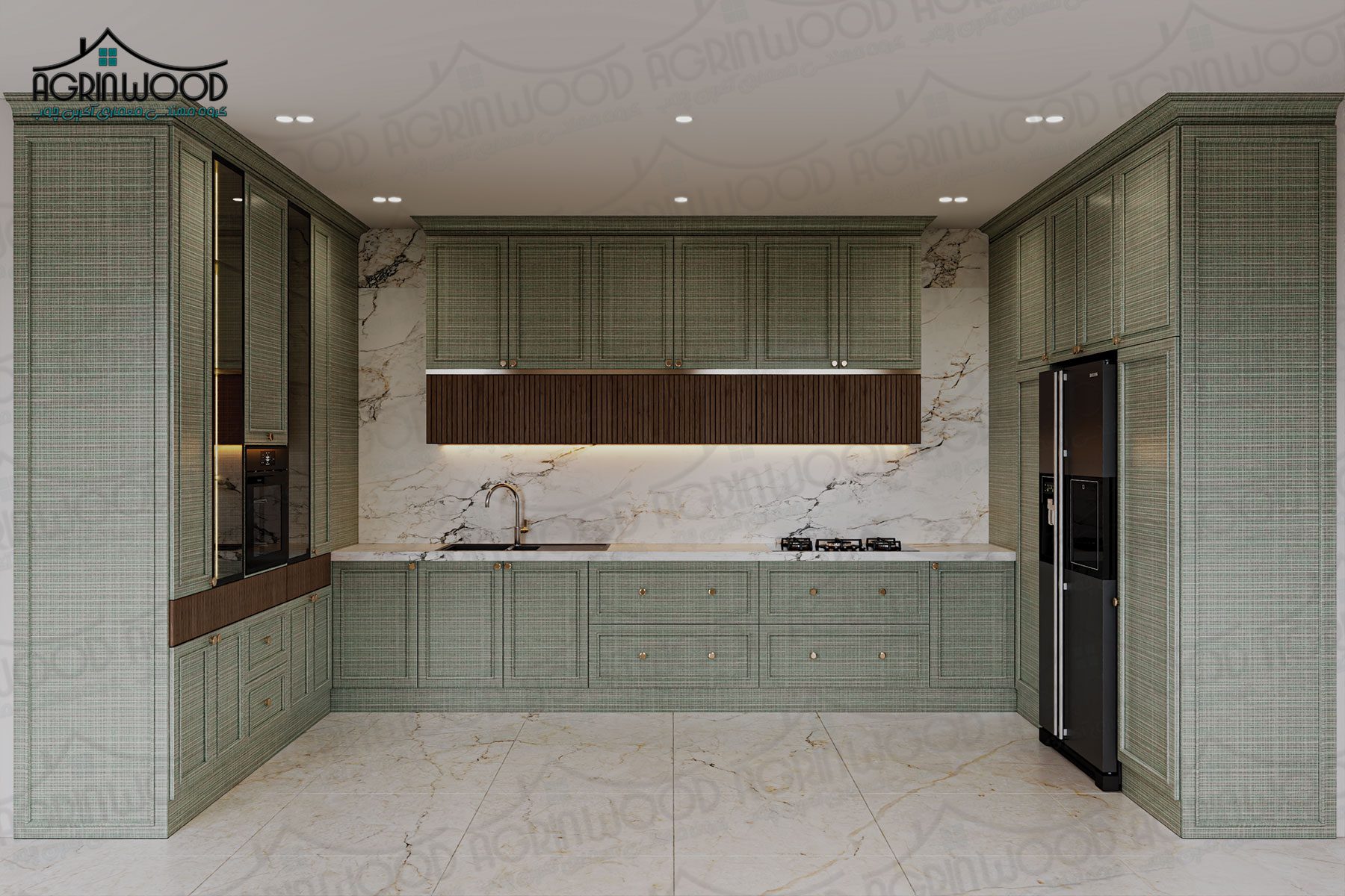 رنگ ایده آل کابینت کف تراش