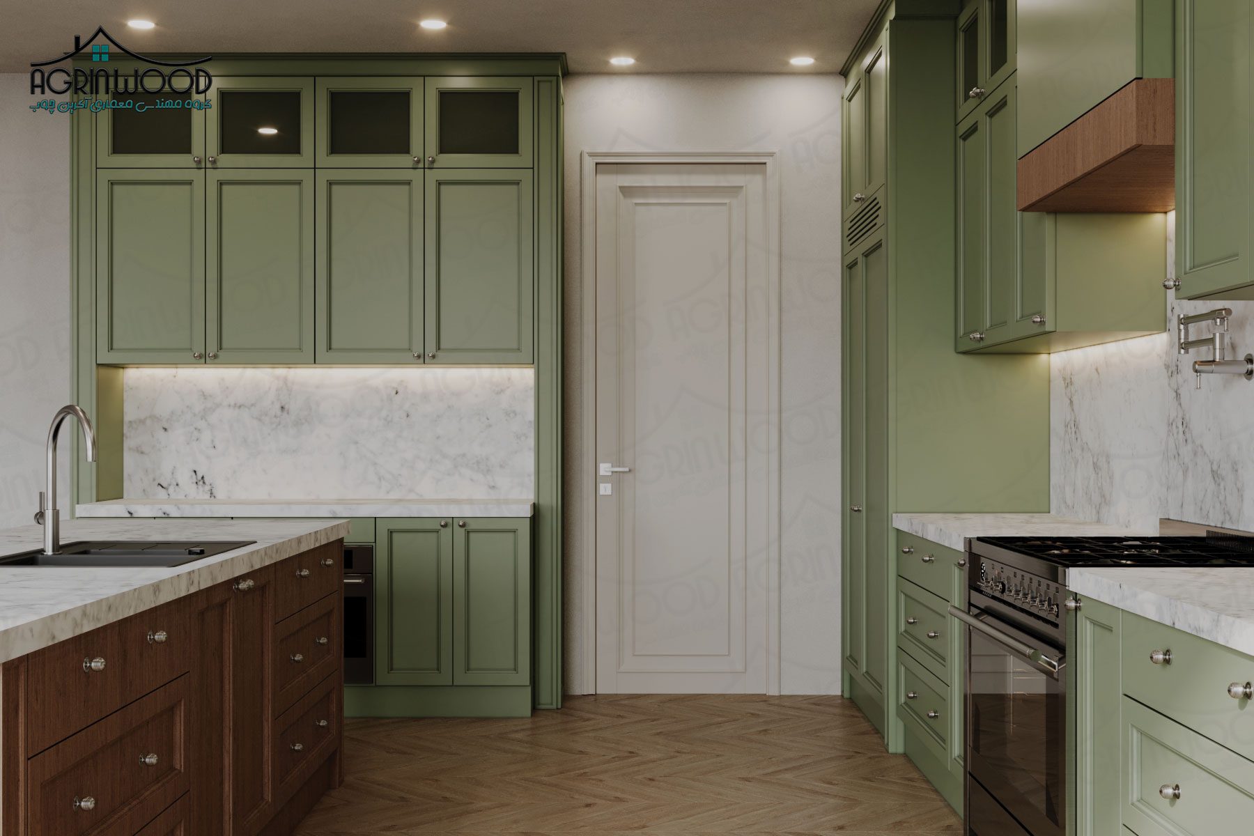 بهترین روکش کابینت کف تراش