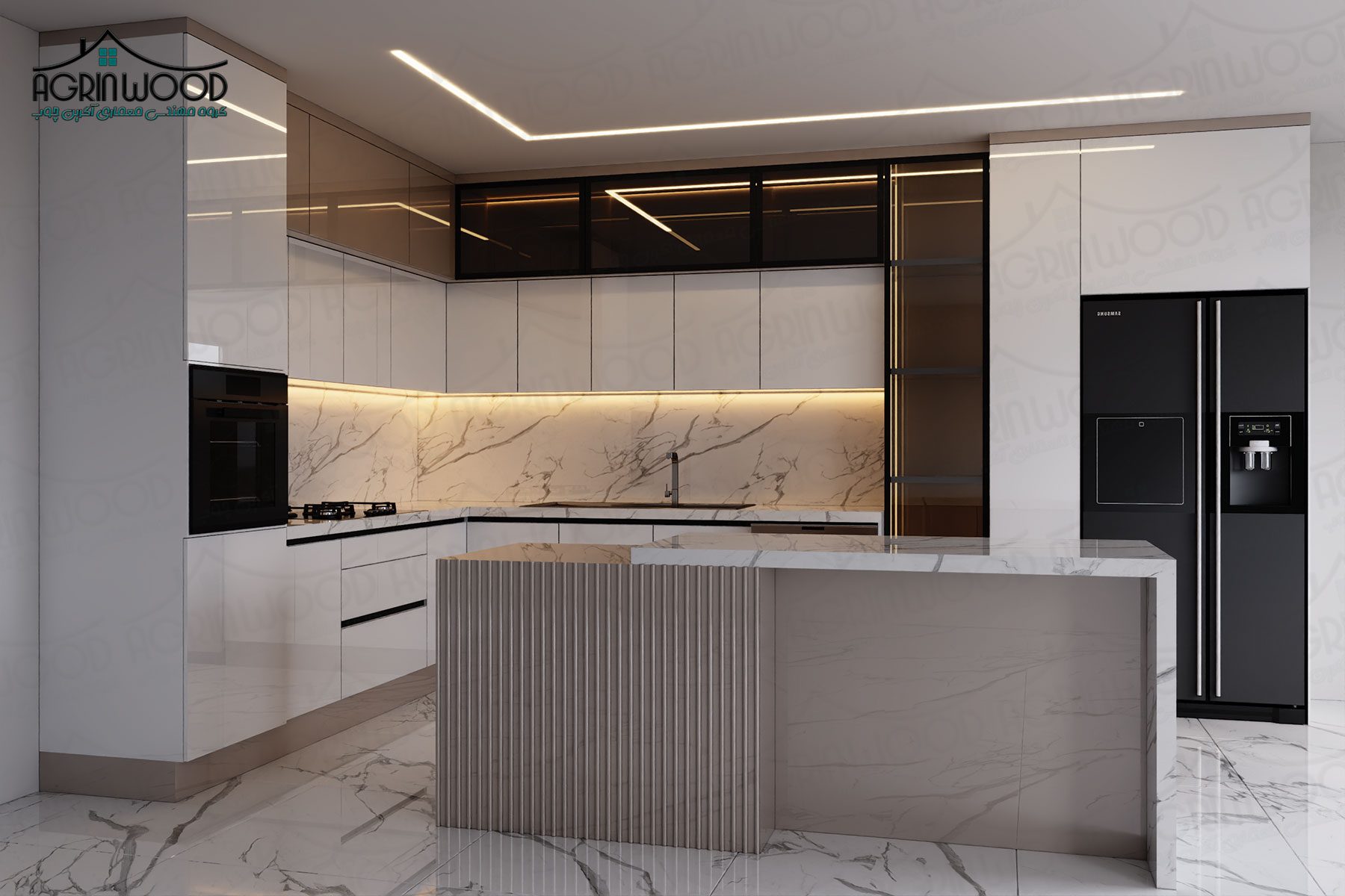 کابینت ام دی اف نسکافه ای