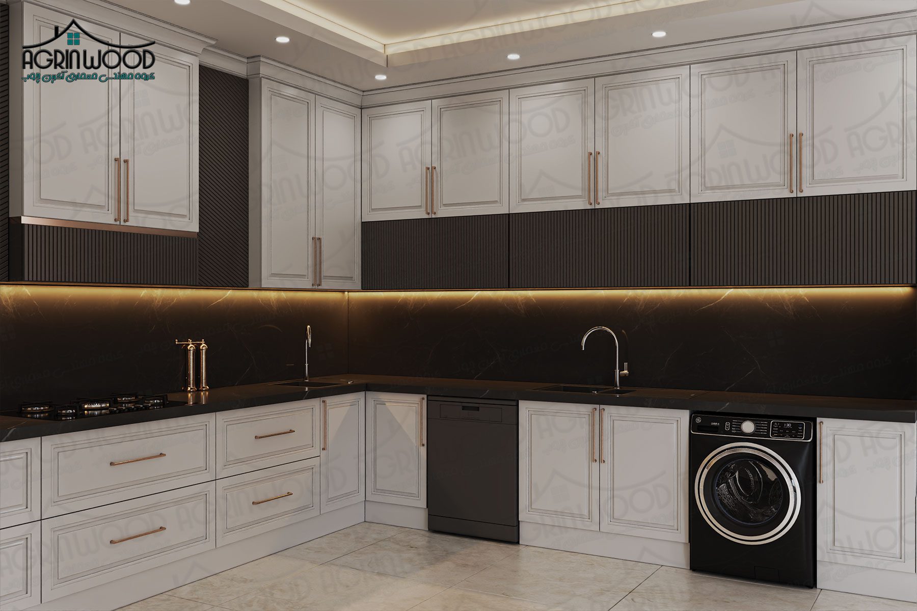 رنگ ایده آل کابینت کف تراش