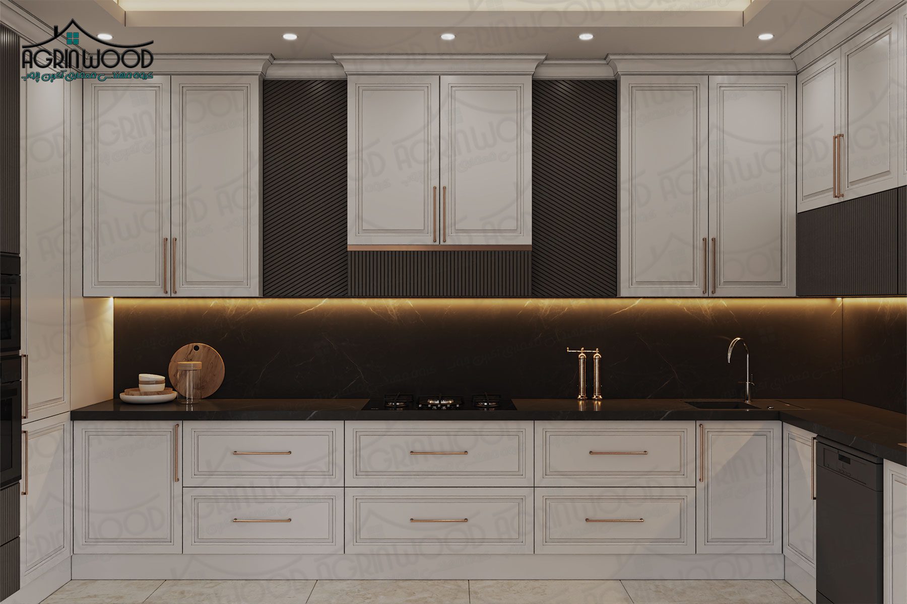 بهترین روکش کابینت کف تراش